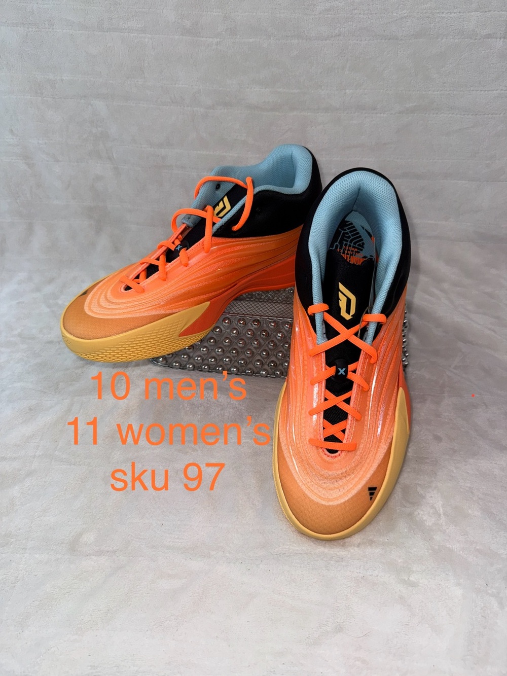 Damian Lillard Oakland CA. Orange Gradient mens 10 women’s 11 Basketball sneaker